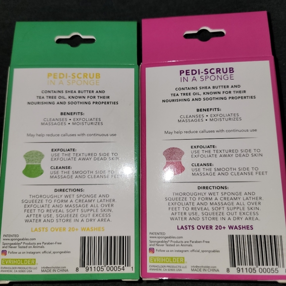 Spongeables Pedi-Scrubs & Earth Therapeutics Foots Masks - NEW SET OF 6 - Picture 3 of 7